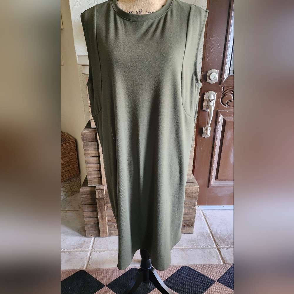 Maurices Sleeveless Olive Green Dress